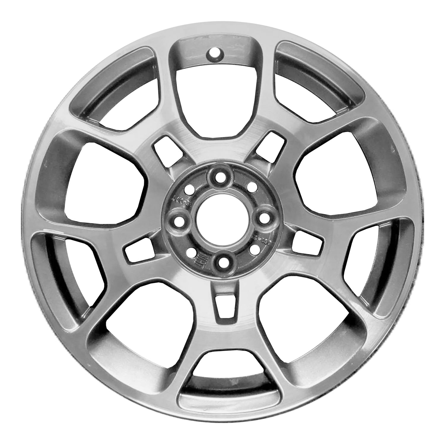 Remanufactured Machined and Painted Medium Charcoal Aluminum Wheel 16 x 6.5 fits 2012-2017 Fiat 500