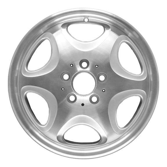 Remanufactured Machined and Painted Silver Aluminum Wheel 16 x 7.5 fits 1997-2000 Mercedes-Benz C230