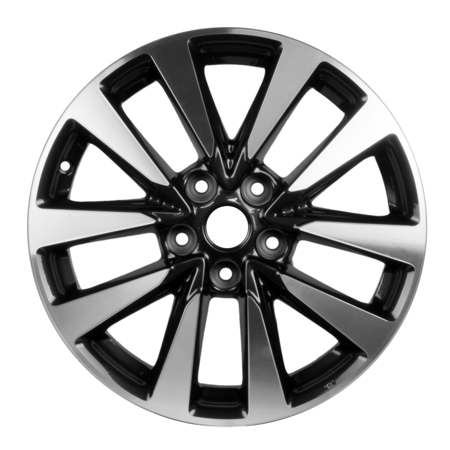 Remanufactured Machined and Painted Black Aluminum Wheel 17 x 7.5 fits 2016-2018 Nissan Altima
