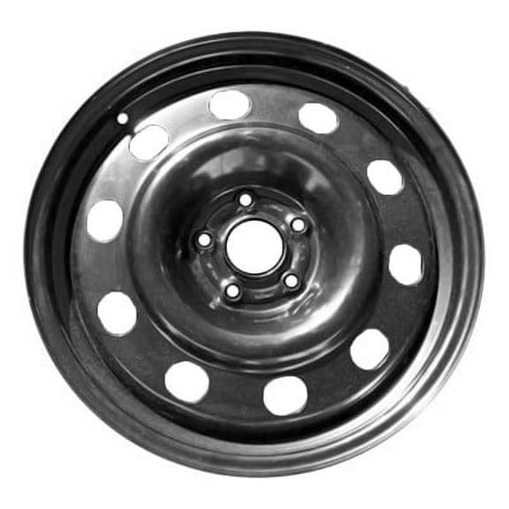KAI 17 X 7.5 Reconditioned OEM Steel Wheel, All Painted Black, Fits 2013-2018 Ford Focus