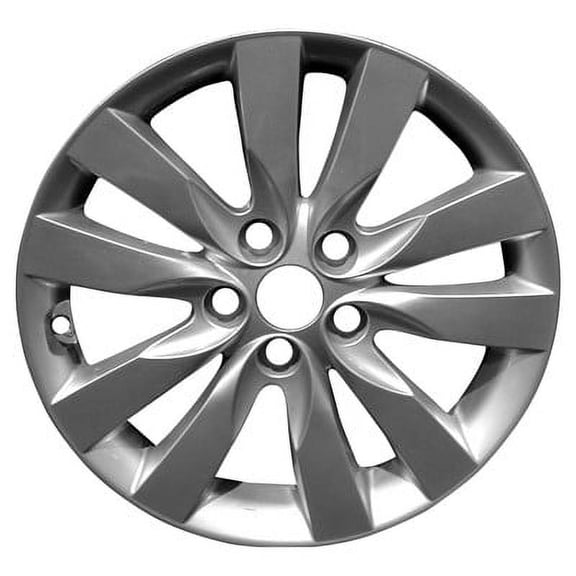 KAI 17 X 7 Reconditioned OEM Aluminum Alloy Wheel, All Painted Bright Sparkle Silver, Fits 2010-2013 Kia Forte