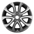 thumbnail image 1 of KAI 17 X 7 Reconditioned OEM Aluminum Alloy Wheel, Dark Charcoal Metallic Machined, Fits 2011-2016 Nissan Juke, 1 of 1