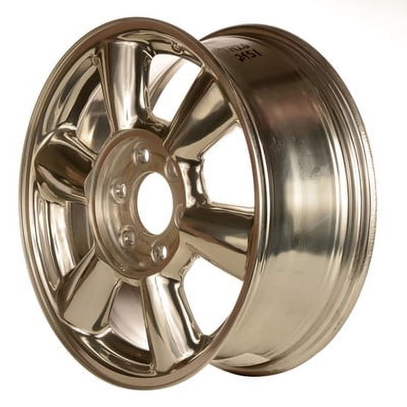 KAI 17 X 7 Reconditioned OEM Aluminum Alloy Wheel, Polished W/Gold Tint Hand Masked, Fits 2002-2007 GMC Envoy