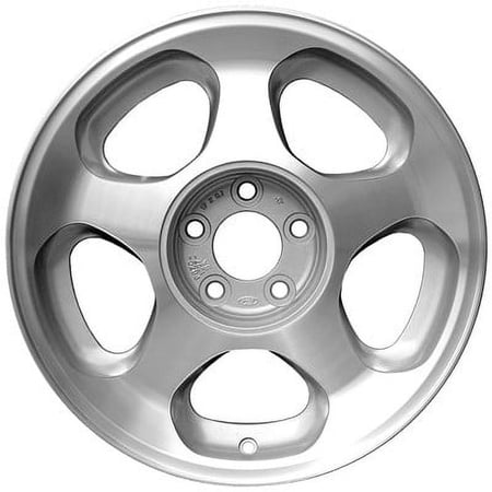 KAI 17 X 8 Reconditioned OEM Aluminum Alloy Wheel, Polished and Charcoal Hand Masked, Fits 1994-1998 Ford Mustang