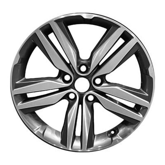 KAI 18 X 7.5 Reconditioned OEM Aluminum Alloy Wheel, Machined and Dark Charcoal Metallic, Fits 2014-2018 Kia Soul