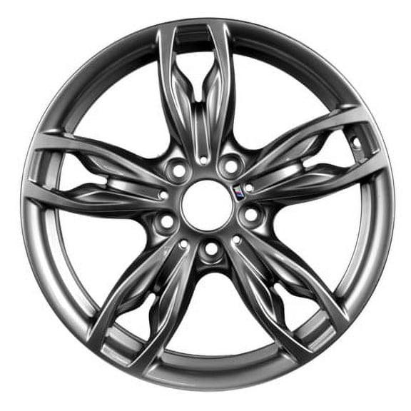 KAI 18 X 7.5 Reconditioned OEM Aluminum Alloy Wheel, Painted Medium Charcoal, Fits 2014-2016 BMW 228I