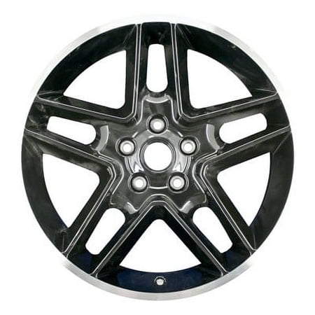 KAI 18 X 7 Reconditioned OEM Aluminum Alloy Wheel, Machined Lip With Black Spokes, Fits 2008-2012 Jeep Compass Mk