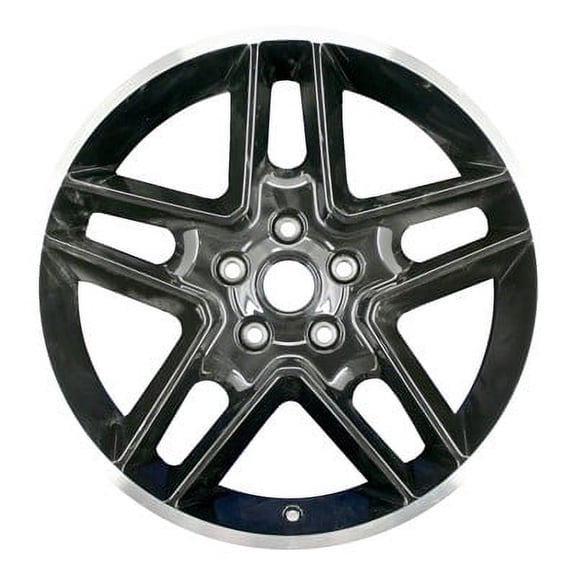 KAI 18 X 7 Reconditioned OEM Aluminum Alloy Wheel, Machined Lip With Black Spokes, Fits 2008-2012 Jeep Compass Mk