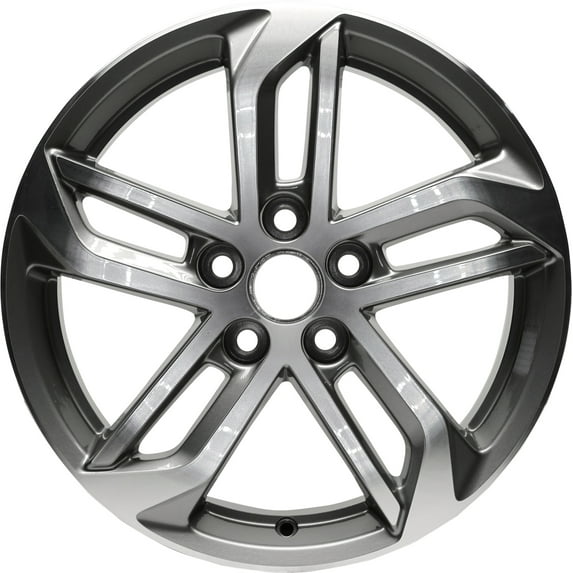KAI 18 X 7 Reconditioned OEM Aluminum Alloy Wheel, Machined and Medium Charcoal Sparkle, Fits 2016-2017 Chevrolet Equinox