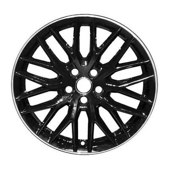 KAI 18 X 8 Reconditioned OEM Aluminum Alloy Wheel, All Painted Black With Machined Flange, Fits 2019-2019 Audi A4