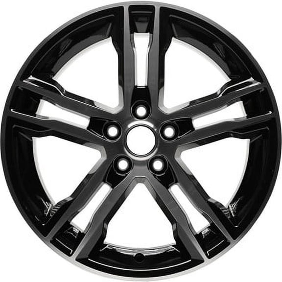 KAI 18 X 8 Reconditioned OEM Aluminum Alloy Wheel, Slow Machined and Gloss Black, Fits 2015-2018 Ford Focus