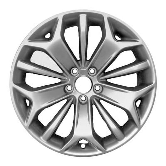 KAI 19 X 8.5 Reconditioned OEM Aluminum Alloy Wheel, Light Silver Metallic Full Face Black Primer, Fits 2013-2019 Ford Taurus
