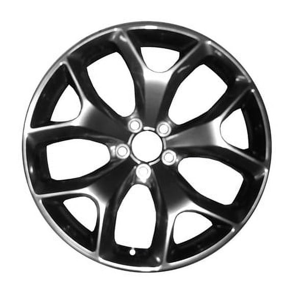 KAI 20 X 8 Reconditioned OEM Aluminum Alloy Wheel, All Painted Deep Black Smoked Hyper, Fits 2015-2018 Dodge Challenger