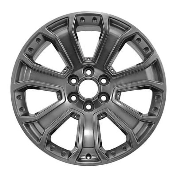 KAI 22 X 9 Reconditioned OEM Aluminum Alloy Wheel, All Painted Black, Fits 2015-2020 Chevrolet Silverado 1500