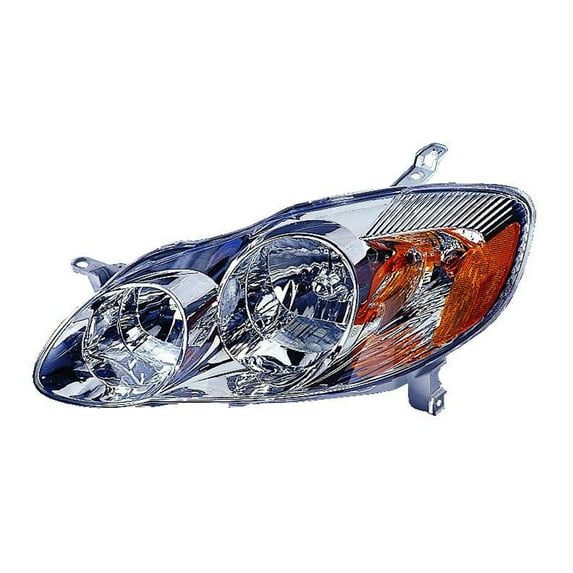 KAI New CAPA Certified Standard Replacement Driver Side Headlight Assembly, Fits 2003-2004 Toyota Corolla Sedan