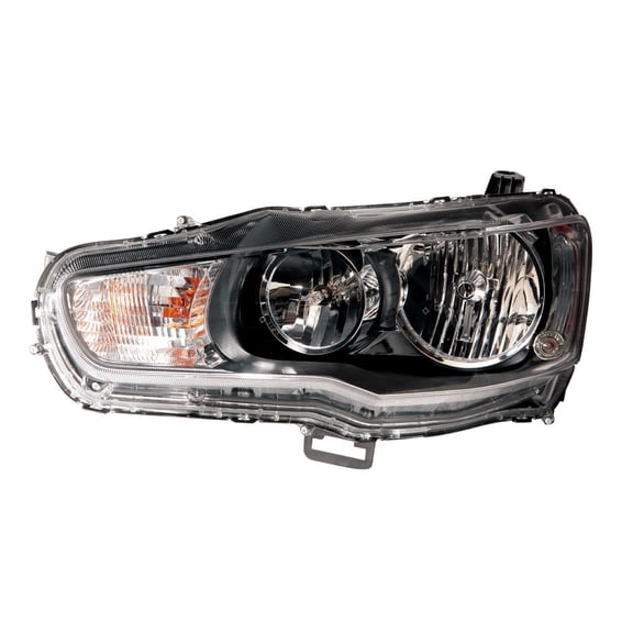 KAI New CAPA Certified Standard Replacement Driver Side Headlight Assembly, Fits 2009-2015 Mitsubishi Lancer Evolution