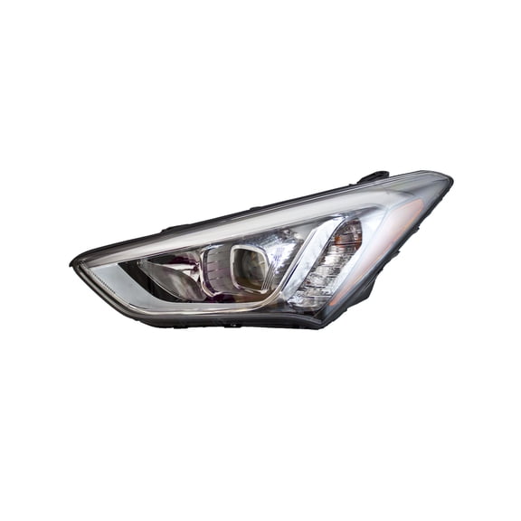 KAI New CAPA Certified Standard Replacement Driver Side Headlight Assembly, Fits 2013-2016 Hyundai Santa Fe Sport