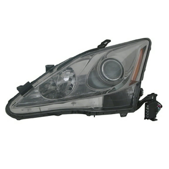 KAI New CAPA Certified Standard Replacement Driver Side Headlight Lens And Housing, Fits 2006-2008 Lexus IS250 Sedan