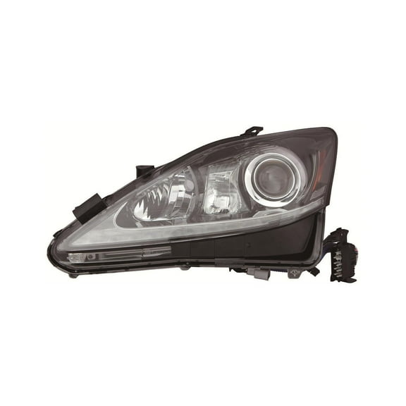 KAI New CAPA Certified Standard Replacement Driver Side Headlight Lens And Housing, Fits 2011 Lexus IS250 Sedan