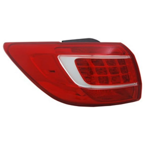 KAI New CAPA Certified Standard Replacement Driver Side Outer Tail Light Assembly, Fits 2011-2013 Kia Sportage