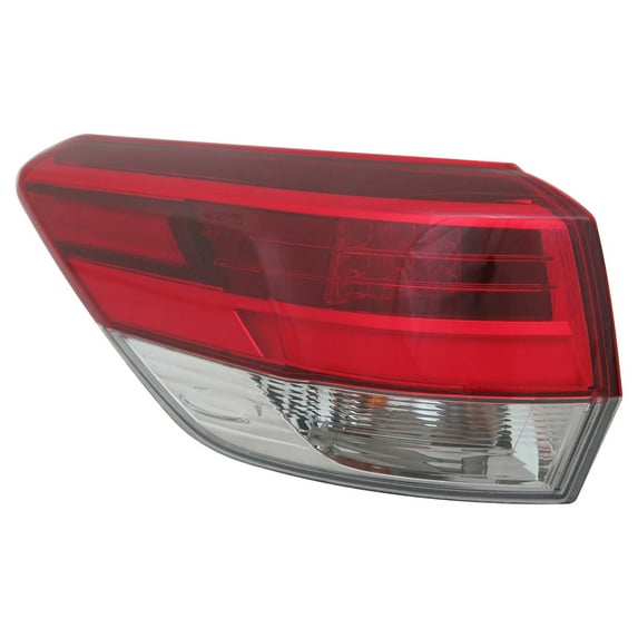 KAI New CAPA Certified Standard Replacement Driver Side Outer Tail Light Assembly, Fits 2017-2017 Toyota Highlander Hybrid