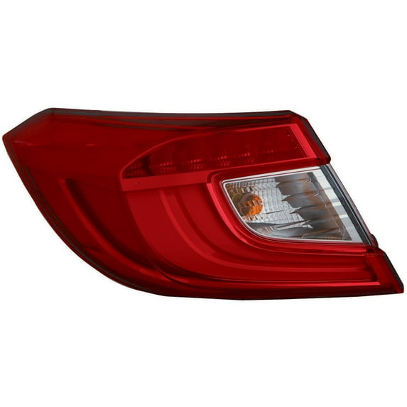KAI New CAPA Certified Standard Replacement Driver Side Outer Tail Light Assembly, Fits 2018-2022 Honda Accord Sedan