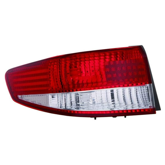 KAI New CAPA Certified Standard Replacement Driver Side Outer Tail Light Lens And Housing, Fits 2003-2004 Honda Accord Sedan
