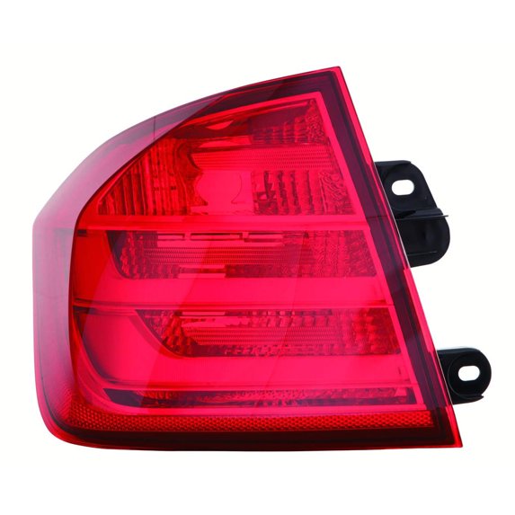 KAI New CAPA Certified Standard Replacement Driver Side Outer Tail Light Lens And Housing, Fits 2012-2015 BMW 3 Series Sedan