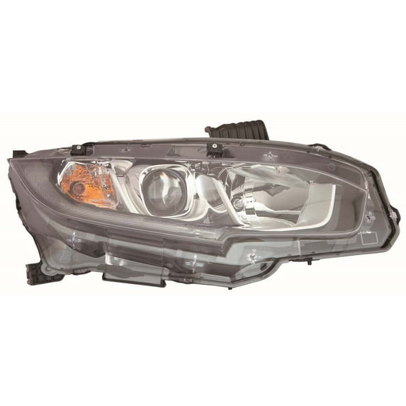 KAI New CAPA Certified Standard Replacement Passenger Side Headlight Assembly, Fits 2016-2020 Honda Civic Coupe