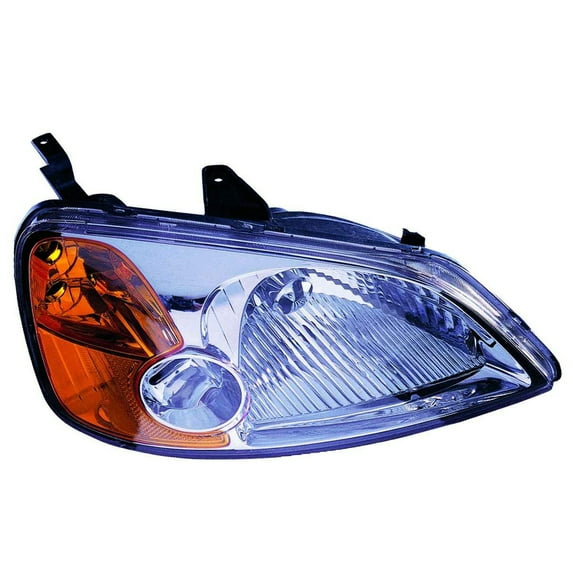 KAI New CAPA Certified Standard Replacement Passenger Side Headlight Lens And Housing, Fits 2001-2003 Honda Civic Sedan