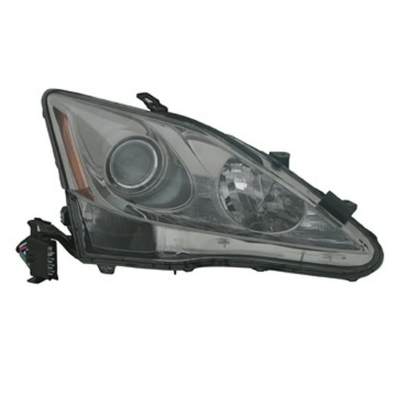 KAI New CAPA Certified Standard Replacement Passenger Side Headlight Lens And Housing, Fits 2006-2008 Lexus IS250 Sedan