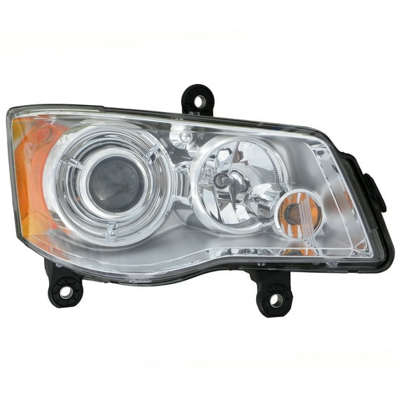 KAI New CAPA Certified Standard Replacement Passenger Side Headlight Lens And Housing, Fits 2008-2016 Chrysler Town & Country