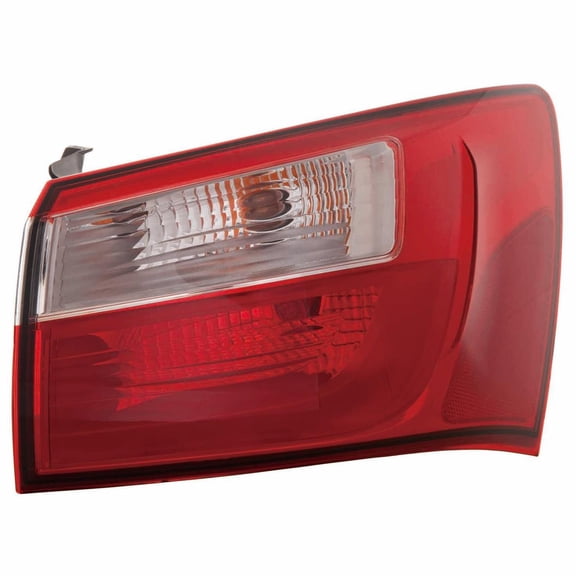 KAI New CAPA Certified Standard Replacement Passenger Side Outer Tail Light Assembly, Fits 2012-2017 Kia Rio Sedan