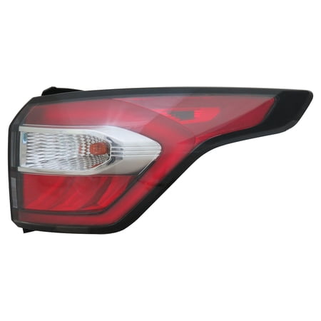 KAI New CAPA Certified Standard Replacement Passenger Side Outer Tail Light Assembly, Fits 2017-2019 Ford Escape