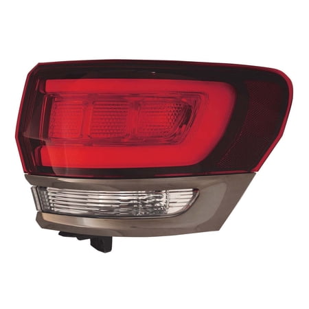 KAI New CAPA Certified Standard Replacement Passenger Side Outer Tail Light Assembly, Fits 2017-2019 Jeep Grand Cherokee