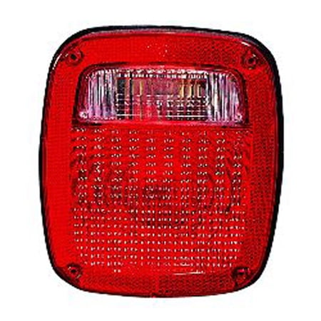KAI New CAPA Certified Standard Replacement Passenger Side Tail Light Assembly, Fits 1998-2006 Jeep Wrangler