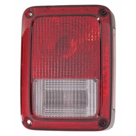KAI New CAPA Certified Standard Replacement Passenger Side Tail Light Assembly, Fits 2007-2017 Jeep Wrangler
