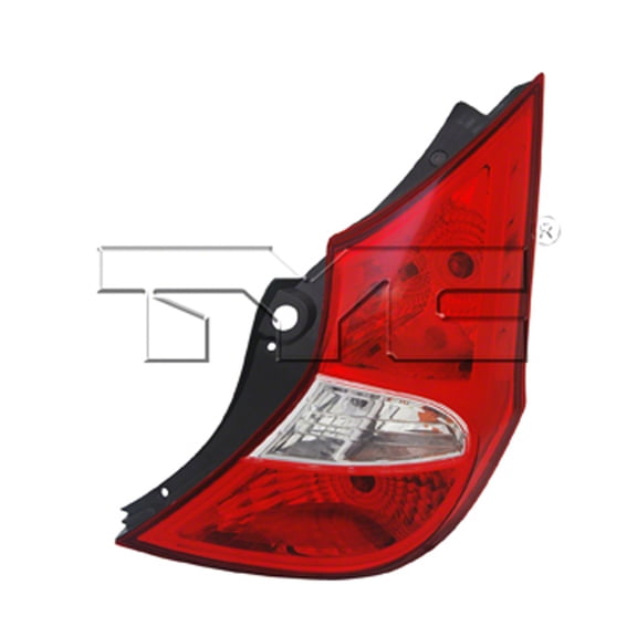KAI New CAPA Certified Standard Replacement Passenger Side Tail Light Assembly, Fits 2012-2017 Hyundai Accent Hatchback