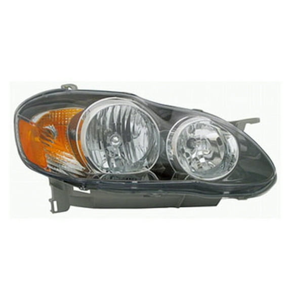 KAI New Economy Replacement Passenger Side Headlight Assembly, Fits 2005-2008 Toyota Corolla Sedan