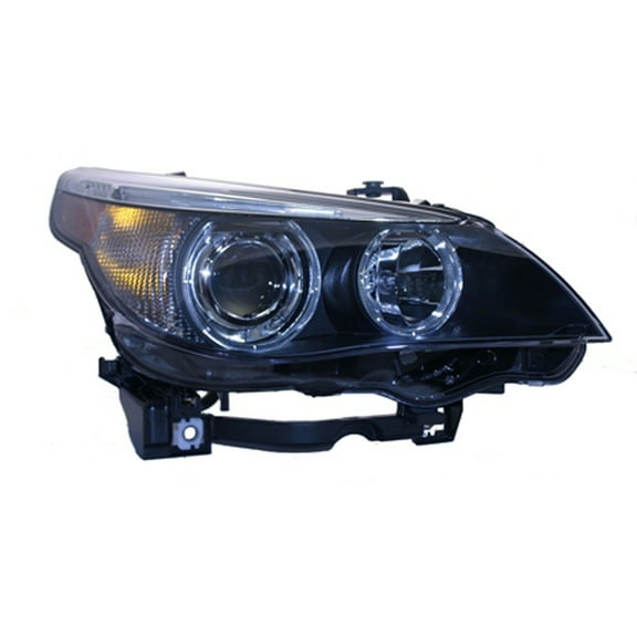 KAI New OEM Replacement Passenger Side Headlight Lens And Housing, Fits 2004-2007 BMW 5 Series