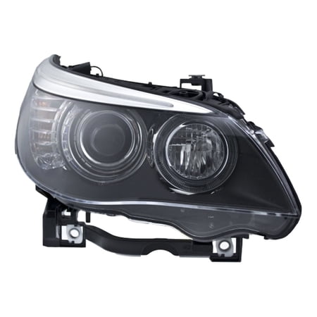 KAI New OEM Replacement Passenger Side Headlight Lens And Housing, Fits 2007-2010 BMW 5 Series