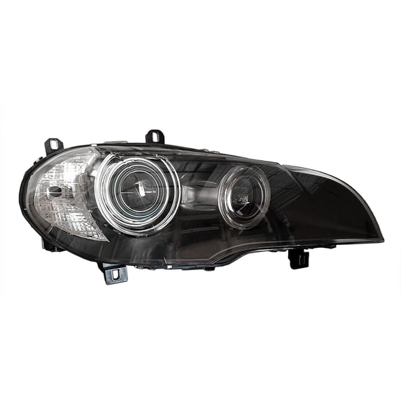 KAI New OEM Replacement Passenger Side Headlight Lens And Housing, Fits 2007-2011 BMW X5