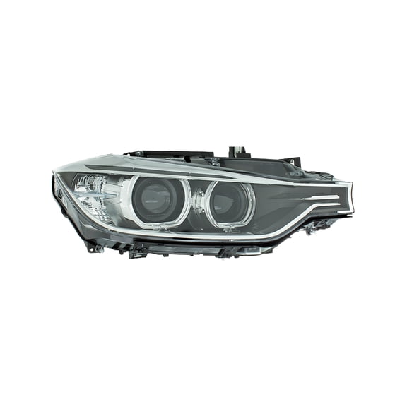 KAI New OEM Replacement Passenger Side Headlight Lens And Housing, Fits 2012-2015 BMW 3 Series Sedan