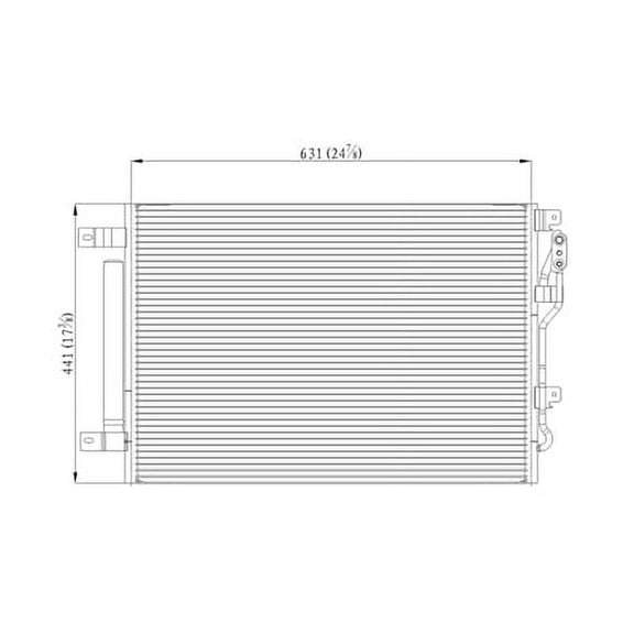KAI New Platinum Pro A/C Condenser, Fits 2013-2016 Dodge Dart
