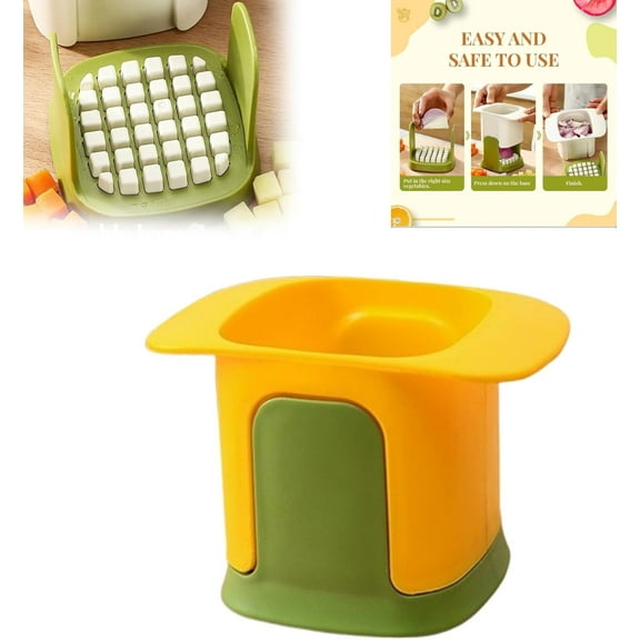 KAIEN Vegetable Chopper, 2-in-1 Vegetable Chopper Dicing & Slitting, Cutter for Kitchen, Portable Stainless Steel Mandoline Slicer (1PCS),1PCS