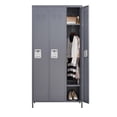 thumbnail image 1 of KAIFENG 3 Door Gray Lockable Storage Locker Cabinet Freestanding Organizer For Office School Gym Garage Home, 1 of 6