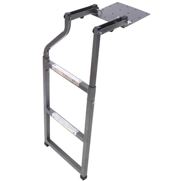 KAIFENG Black Universal Pickup Truck Tailgate Foldable Access Ladder With Anti Slip Step Plates Stable Ground Feet