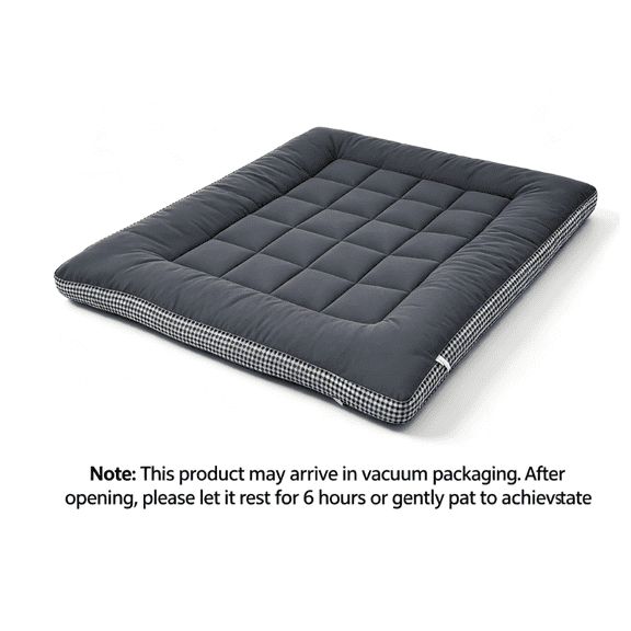 KAIFENG King Size Mattress with Checkered 3D Reinforced Edges Foldable Rest Mattress for Indoor & Outdoor Use