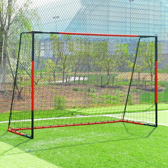 KAIHAOWIN 10'x6.6' Soccer Goal – Heavy Duty Steel Frame All-Weather Soccer Net for Backyard, Indoor, and Outdoor Training (Multiple Sizes Available)