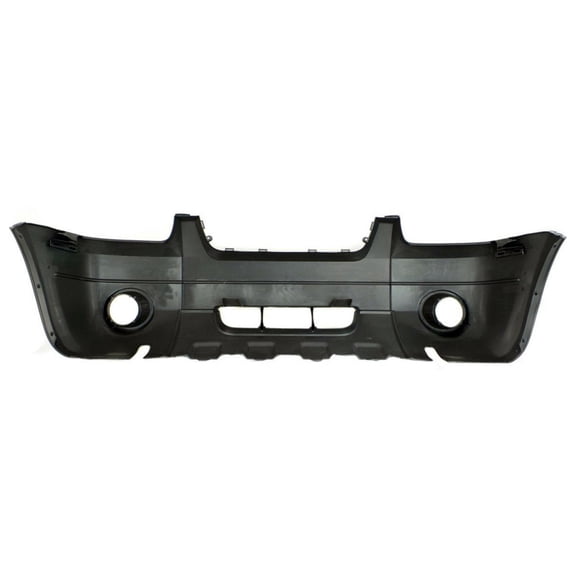 KAIHUIXING 1pc Front Textured Plastic Bumper Cover Fascia Without Wheel Protector Flare Holes for Ford for Escape XLT Deportivo 2005-2007 Unfinished Black-Primary FO1000571 11717659